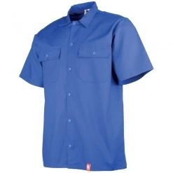 Chemise Travail Manches Courtes Bleu Atelier Coton DMD