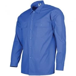 Chemise Travail Manches Longues Bleu Atelier Coton DMD