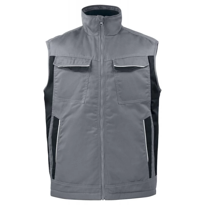 Gilet De Travail Bodywarmer Matelassé 5704 Projob Gris Ou Marine
