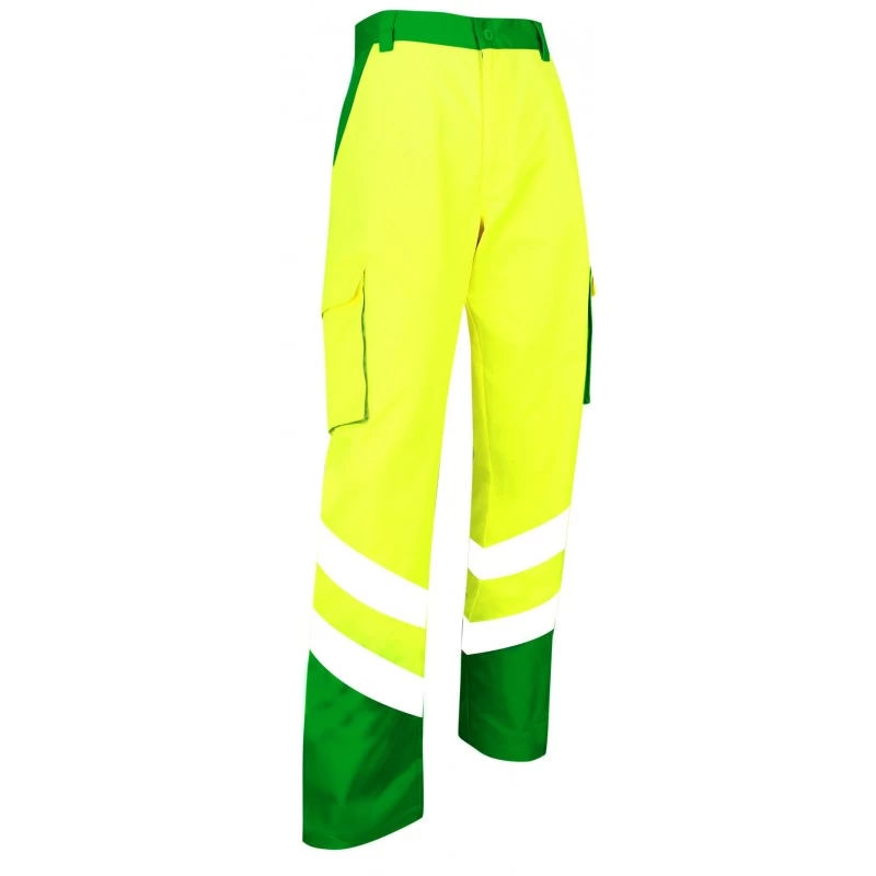 Pantalon De Haute Visibilité Balise EN ISO 20471 Vert Jaune