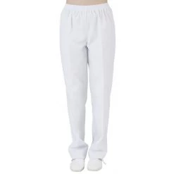 Pantalon De Travail Mixte Blanc Sans Poches