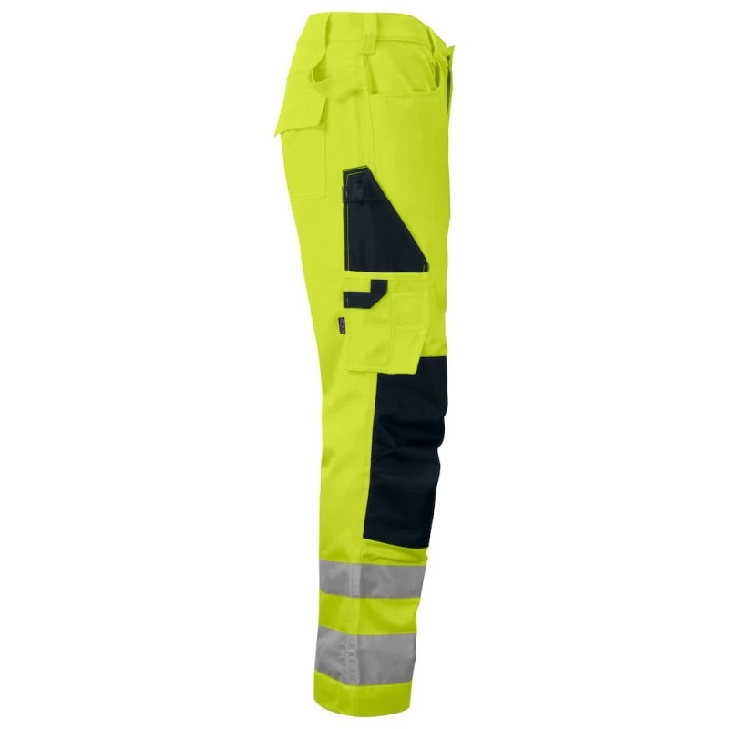 Pantalon Haute VisibilitĂ© Avec Poches Genoux 6532 Projob Jaune â Image 3
