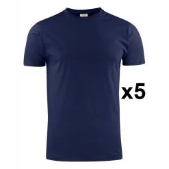 Tee Shirt Manches Courtes Marine Heavy RSX Lot De 5